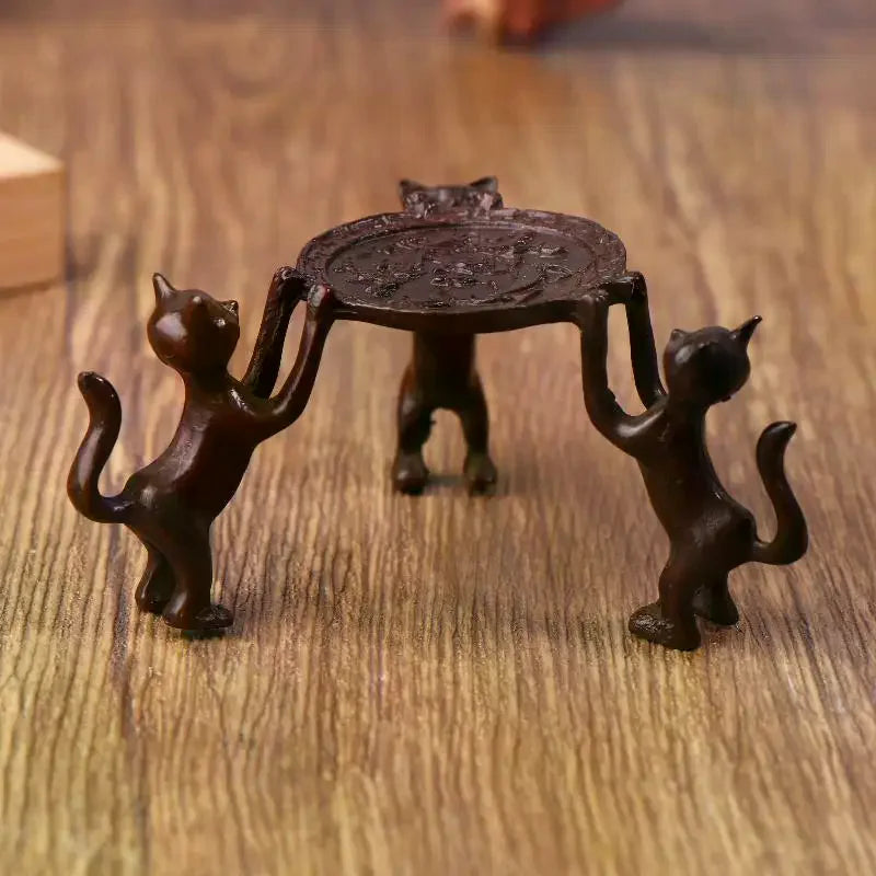 Mini Retro Three-Kitty Tray | Incense Burner & Candle Holder