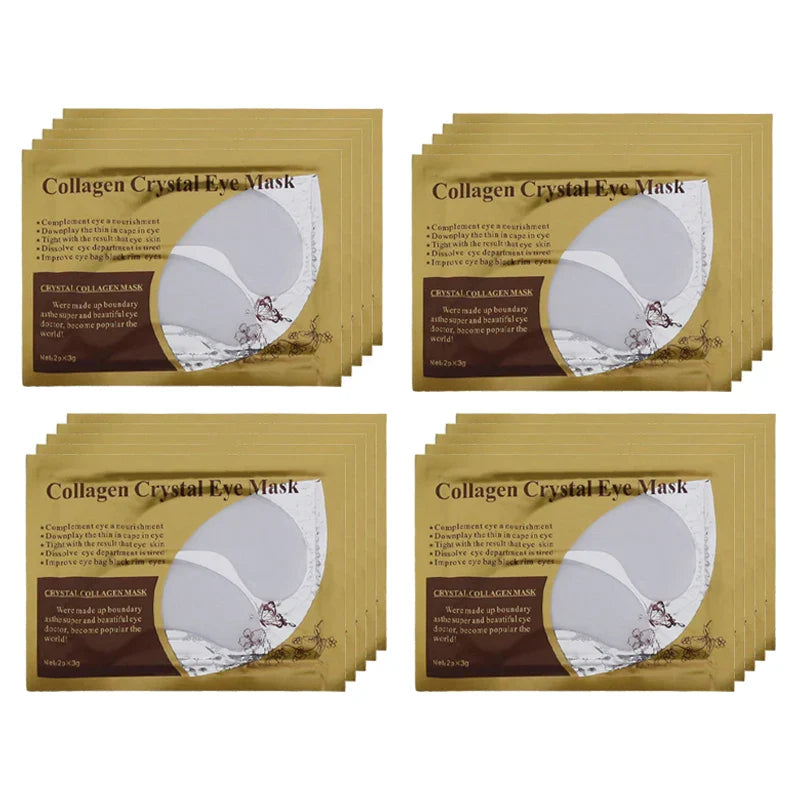 BIOAOUA Gold Collagen Eye Masks – 20 Pairs Anti-Dark Circle