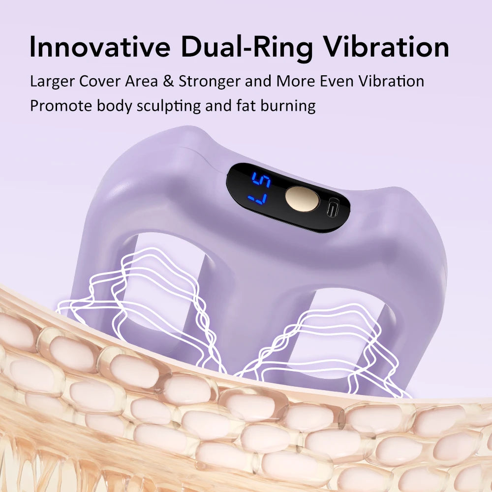 Electric Full-Body Fascia Ring Portable Vibration Fascia Massager Fat Burning Body Weight Loss Deep Tissue Muscle Relief & Relax Peaceful Pleasures Health and Wellness