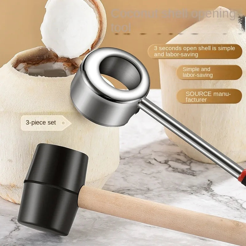Manual Coconut Opener Tool | Stainless Steel Hole Punch Knife