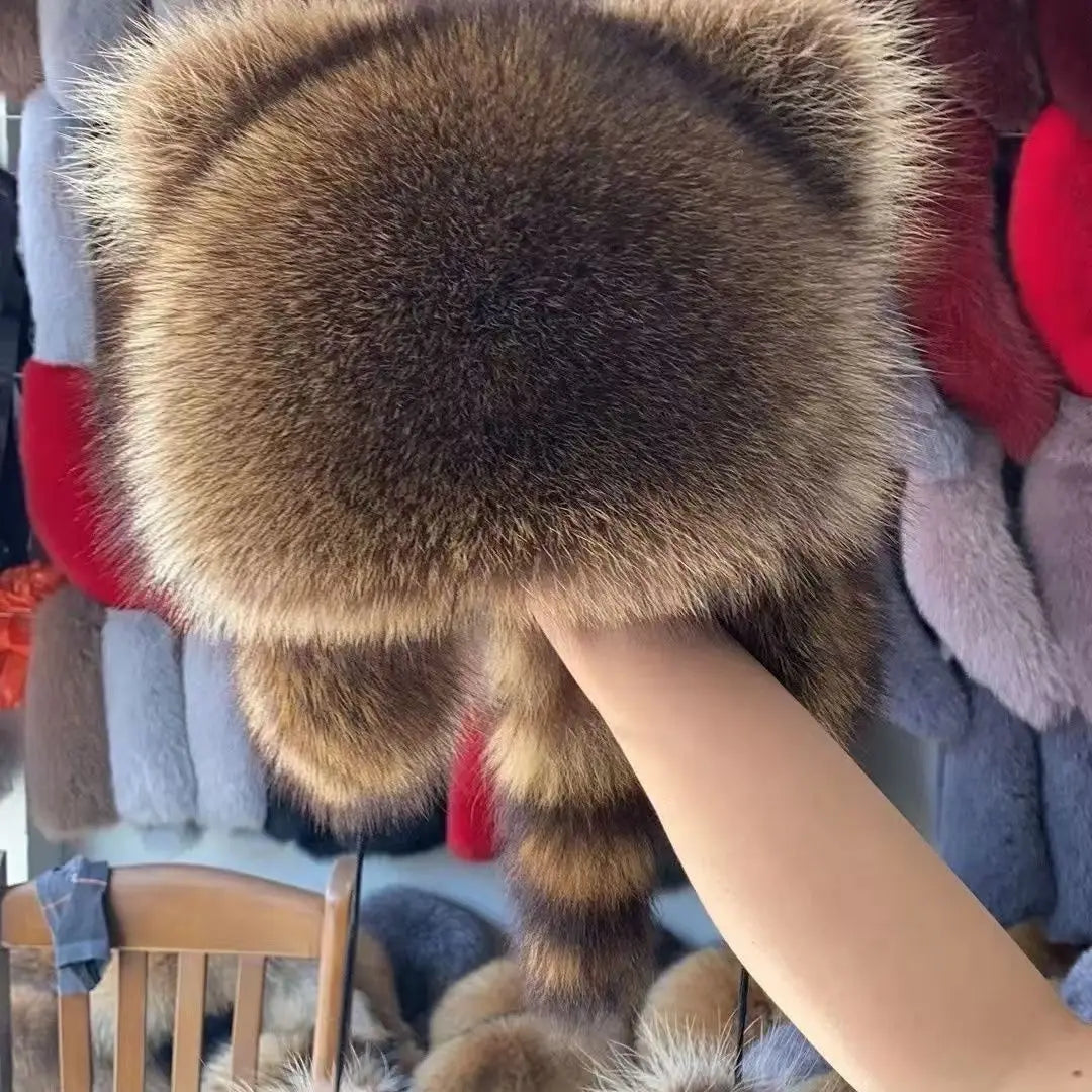 Kids Winter Raccoon Ear Flap Hat | Warm Lei Feng Family Hat
