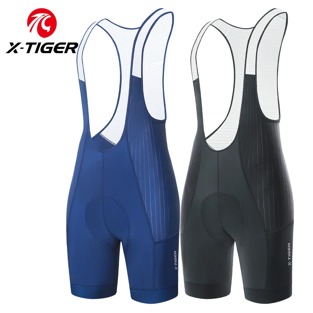 X-TIGER Men's Pro Cycling Bib Shorts | Padded Long Distance