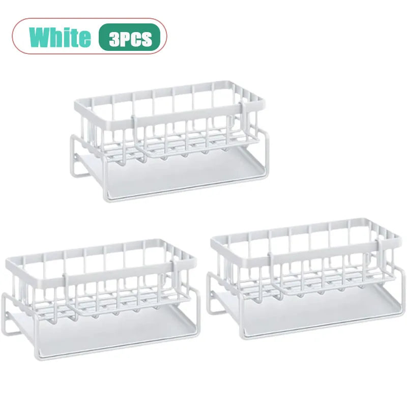Kitchen Sink Caddy Organizer – Sponge, Soap & Towel Bar Rack