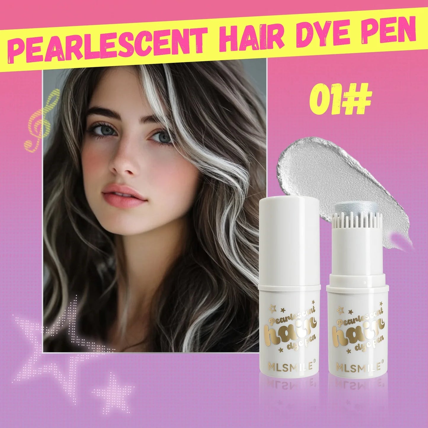 6-Color Pearl Shimmer Temporary Hair Chalk Stick | Party & Cosplay