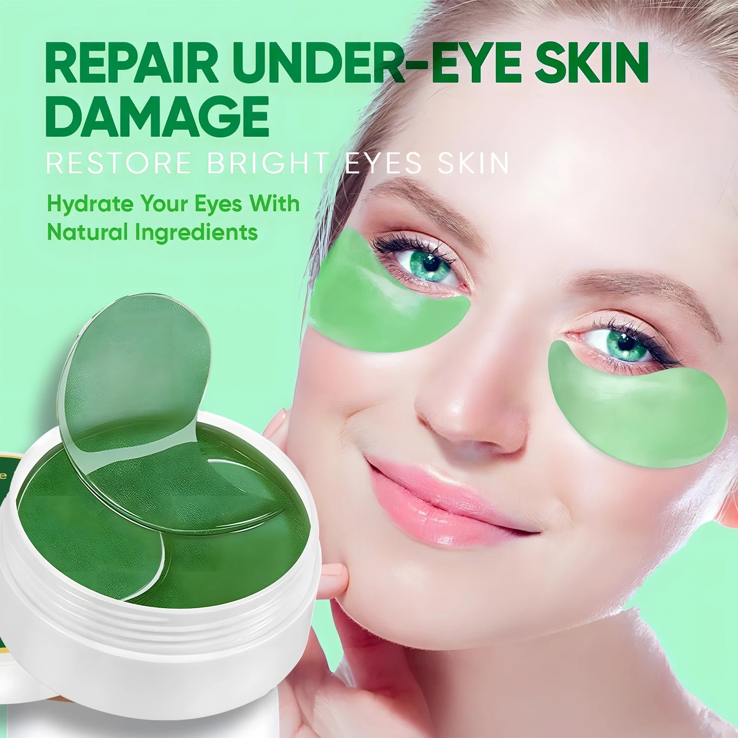Seaweed Collagen Eye Mask 60 Pcs – Hydrating Firming Patches Eye Gel Patches Peaceful Pleasures Health and Wellness