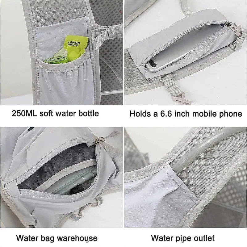 Breathable Hydration Vest Backpack for Running Cycling Hiking Hydration Vest Pack Peaceful Pleasures Health and Wellness
