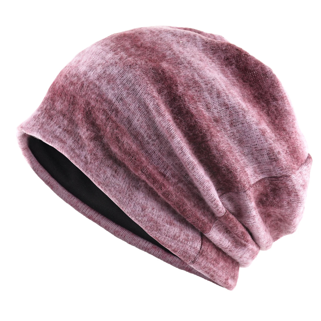 Unisex Striped Knit Beanie – Warm Slouchy Cuff Hat Men Women
