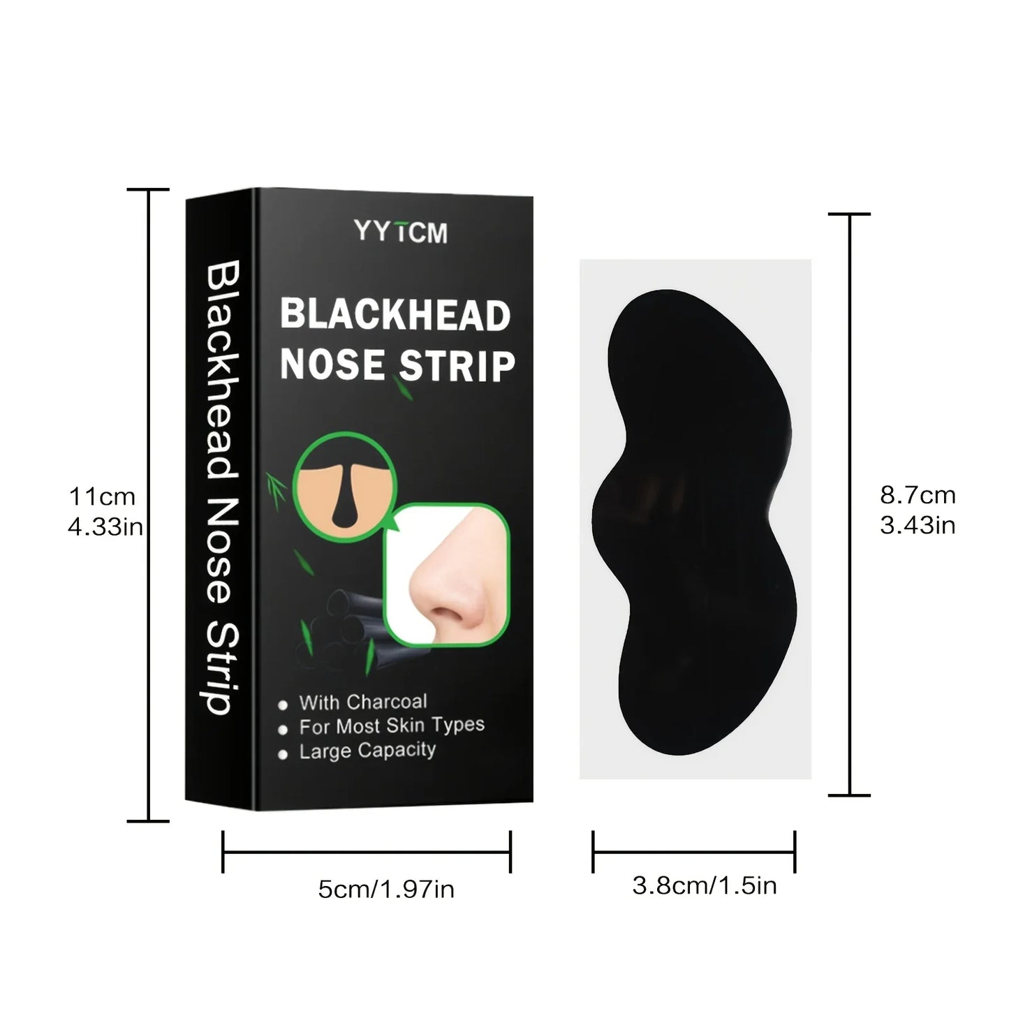 Bamboo Charcoal Blackhead Nose Strips – 30 Pcs | Men & Women