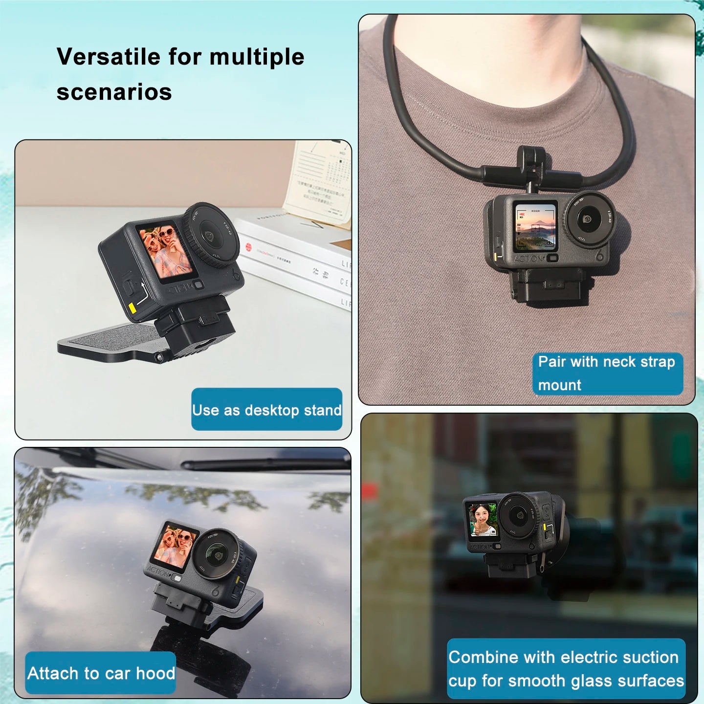 Magnetic Backplate Base Stand Bracket For Dji Osmo Action6 Camera Accessories Multi-Angle Adjustment & Versatile Use Peaceful Pleasures Health and Wellness