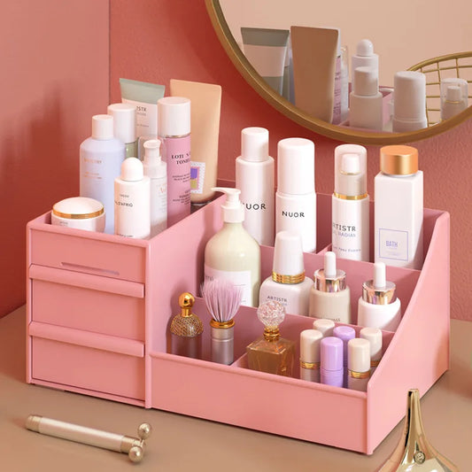 3 Layers Desktop Sundries Cosmetic Box Lipstick skincare products Storage Box Dresser Drawer Type Plastic Jewelry Storage Rack Peaceful Pleasures Health and Wellness
