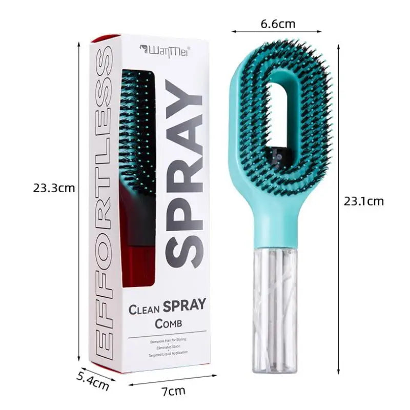2-in-1 Spray Hair Brush – Detangling Mist Comb Styling Tool