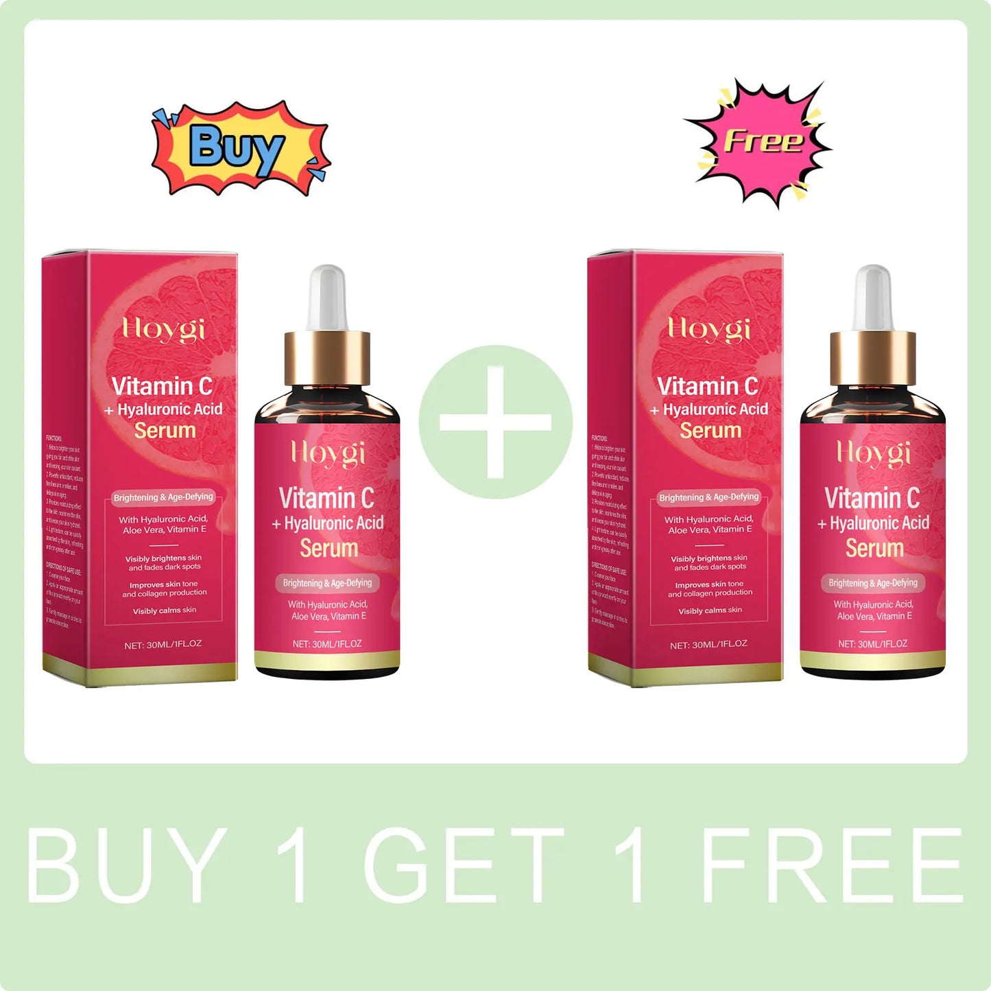 Vitamin C Serum for Face Vitamin E Essential Oil Brightening Fade Melanin Reduce Dark Spots Anti Acne Nourish Skin Care Products Peaceful Pleasures Health and Wellness Buy 1 Get 1 Free 1
