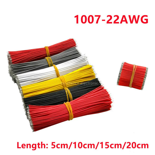 50Pcs 22AWG Tin-Plated PCB Solder Cable 1007-22AWG 5/10/15/20cm Fly Jumper Wire Cable Tin Conductor Wires Connector Wire Peaceful Pleasures Health and Wellness