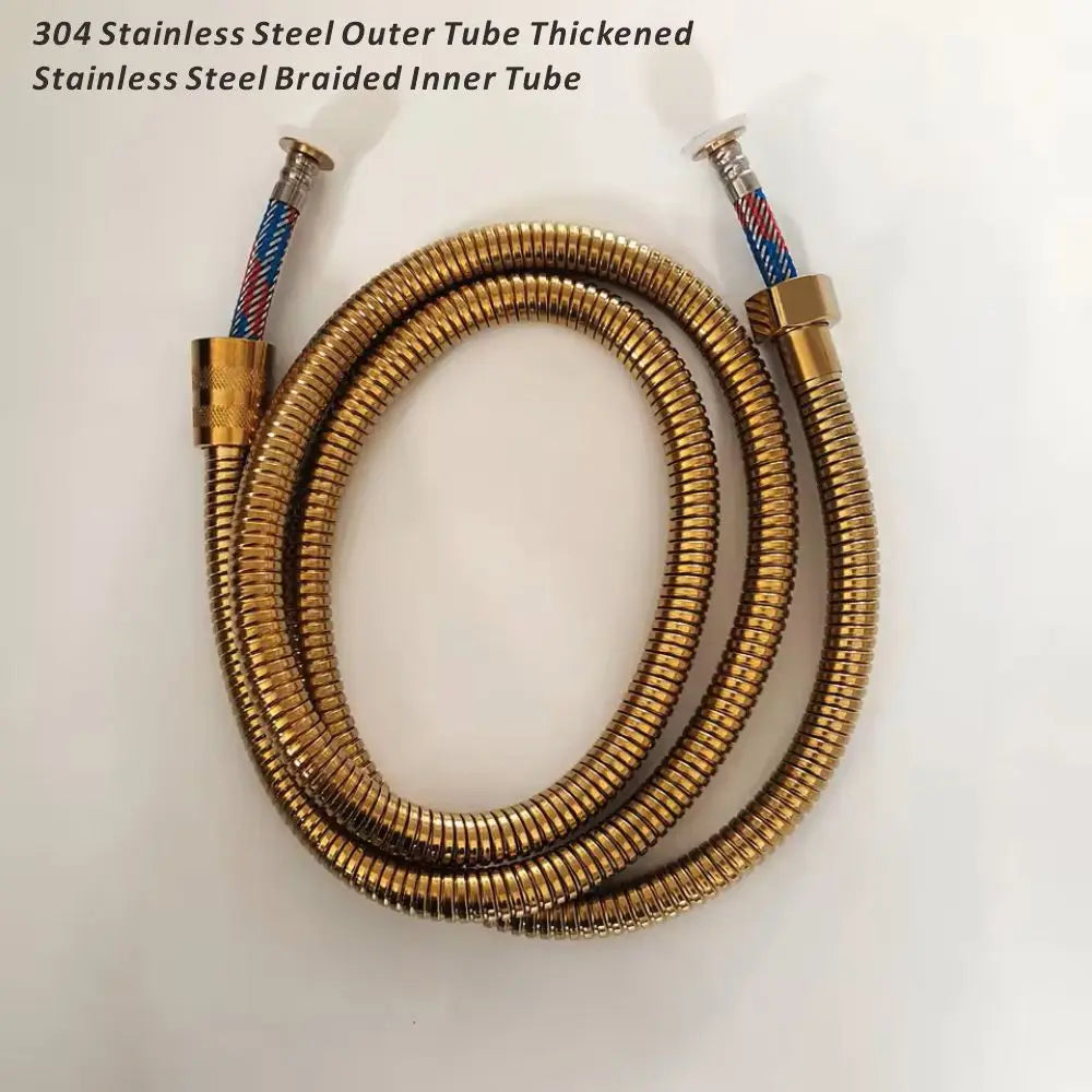 Black Stainless Steel Braided Flexible Shower Hose 1.5M 2M 3M