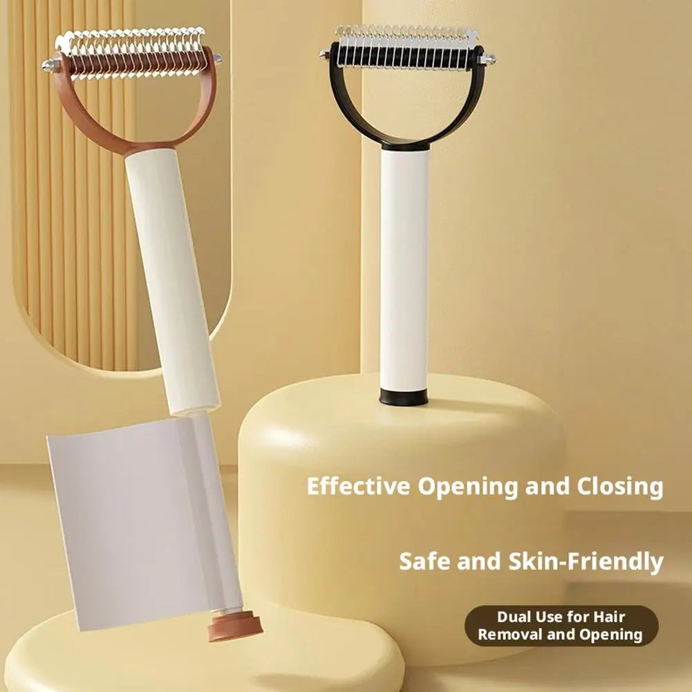 Pet Hair Knotted Comb Cat Dog Sticky Hair Paper Pet Double-sided Open Knot Combing Artifact 2-in-1 Hair Removal Brush Pet Comb Peaceful Pleasures Health and Wellness
