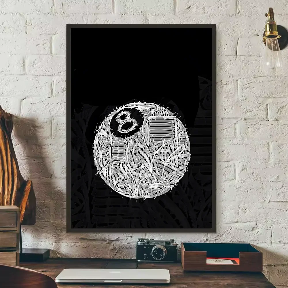 Black & White Abstract Canvas Wall Art Print | Modern Decor
