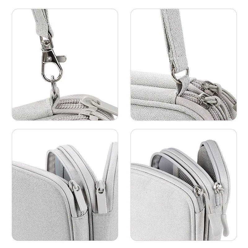 Grey Black Navy Travel Portable Digital Product Storage Bag USB Data