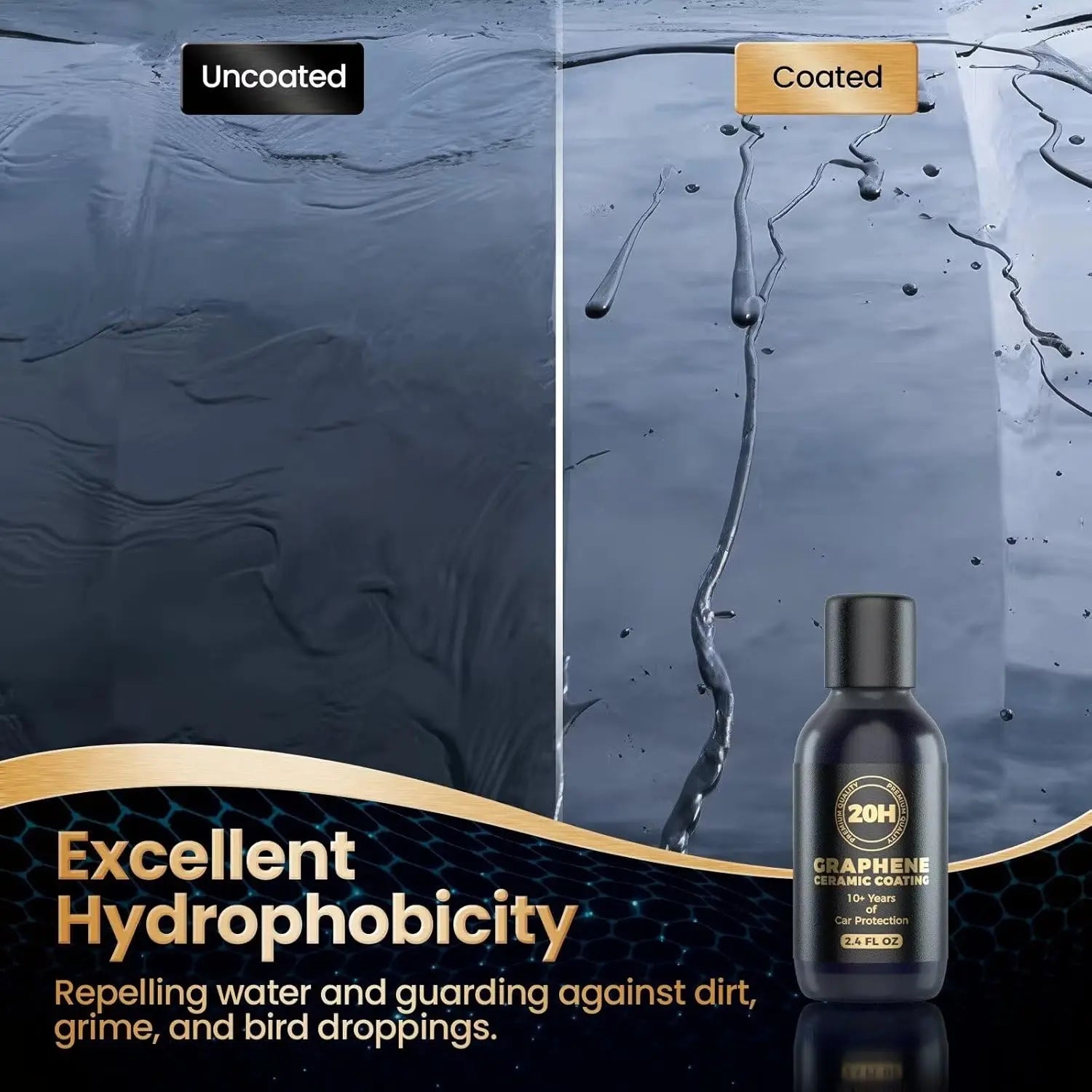 20H Advanced Nano Graphene Ceramic Coating 70ml UV Technology Extremely Hydrophobic Car Ceramic Coating Kit for Auto Detailing Peaceful Pleasures Health and Wellness