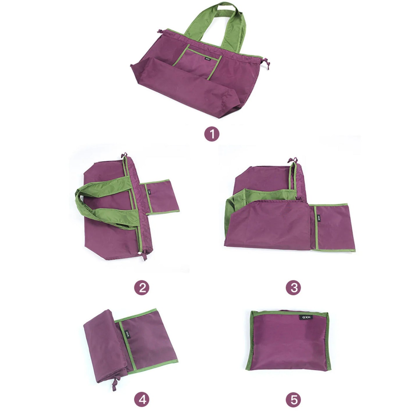 Portable Reusable Grocery Bags Eco-friendly Bags with Drawstring Closure for Trip or Shopping Fruit Holder Peaceful Pleasures Health and Wellness