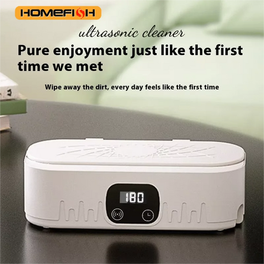 HOMEFISH Mini Ultrasonic Cleaner for Glasses & Jewelry | 18W Ultrasonic Cleaner Peaceful Pleasures Health and Wellness