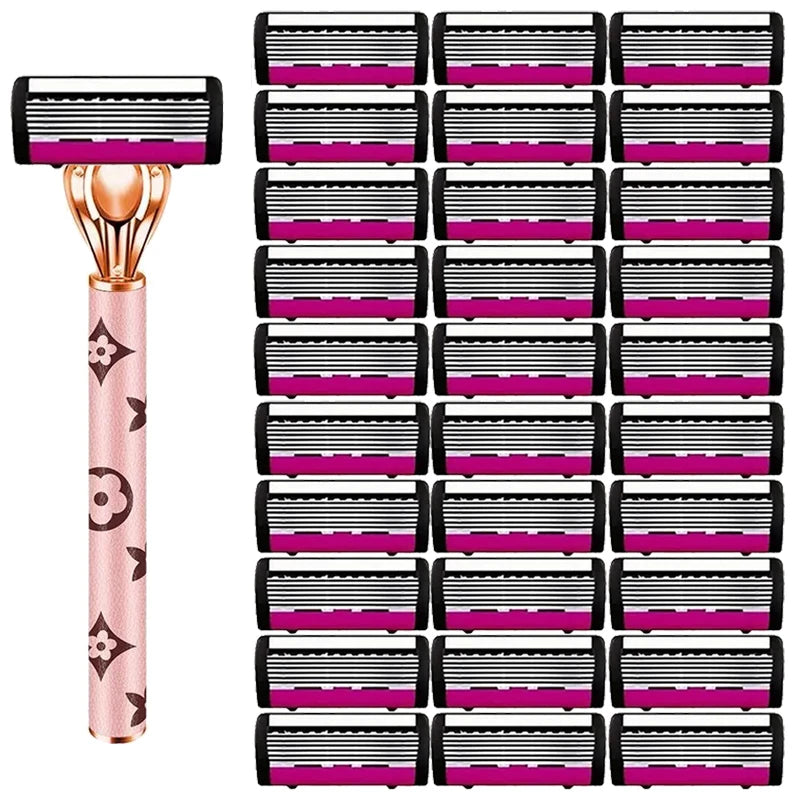 6-Blade Women's Manual Razor | Full Body Hair Removal