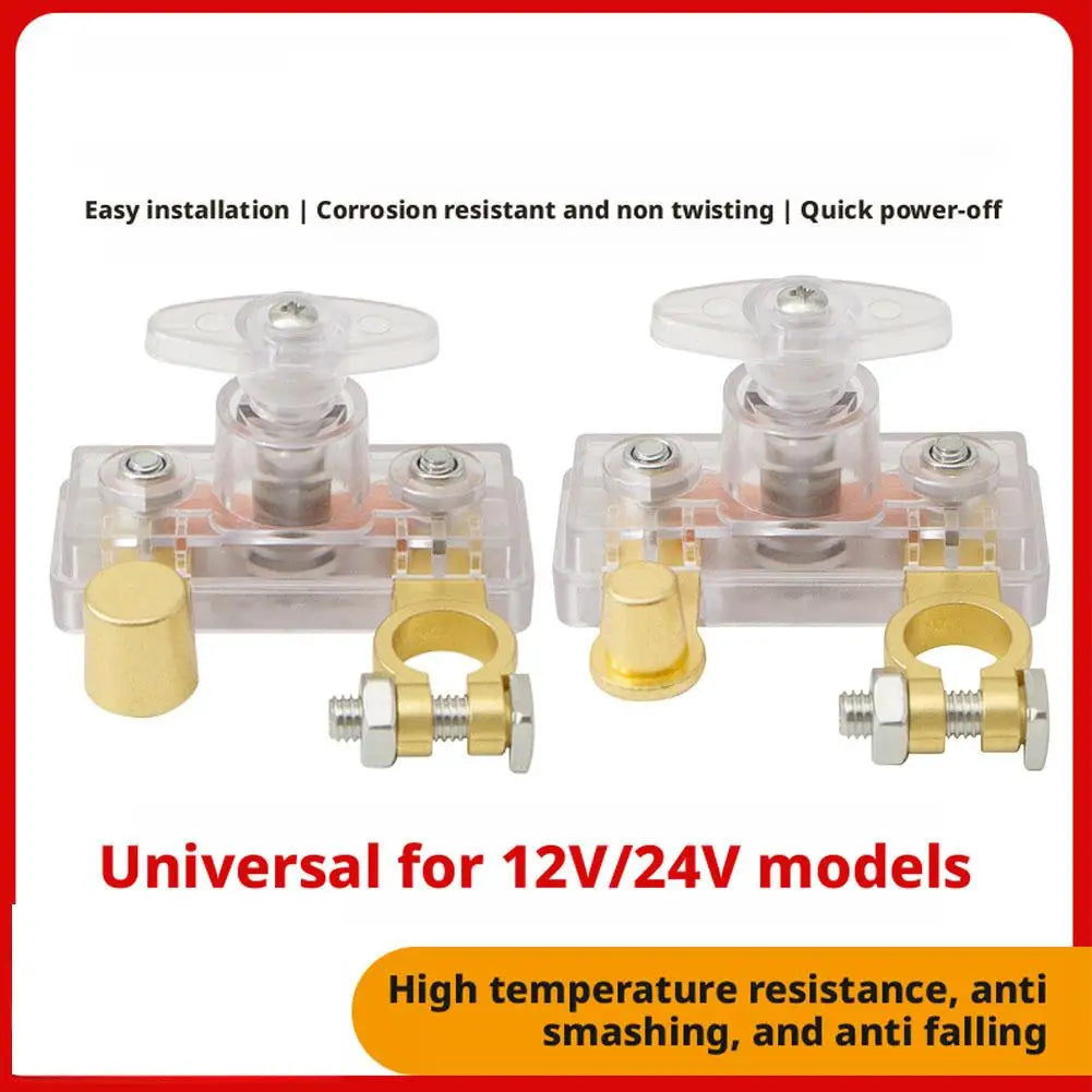 Car Battery Disconnect Switch 12V 24V Universal Power Cut Off Switch Anti Leakage Battery Isolator for Auto RV Truck Boat Peaceful Pleasures Health and Wellness