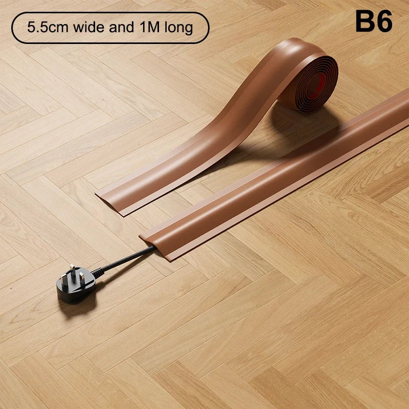 Soft PVC Floor Cord Cover | Cable Hider Wire Protector Floor Cable Hider Peaceful Pleasures Health and Wellness A15