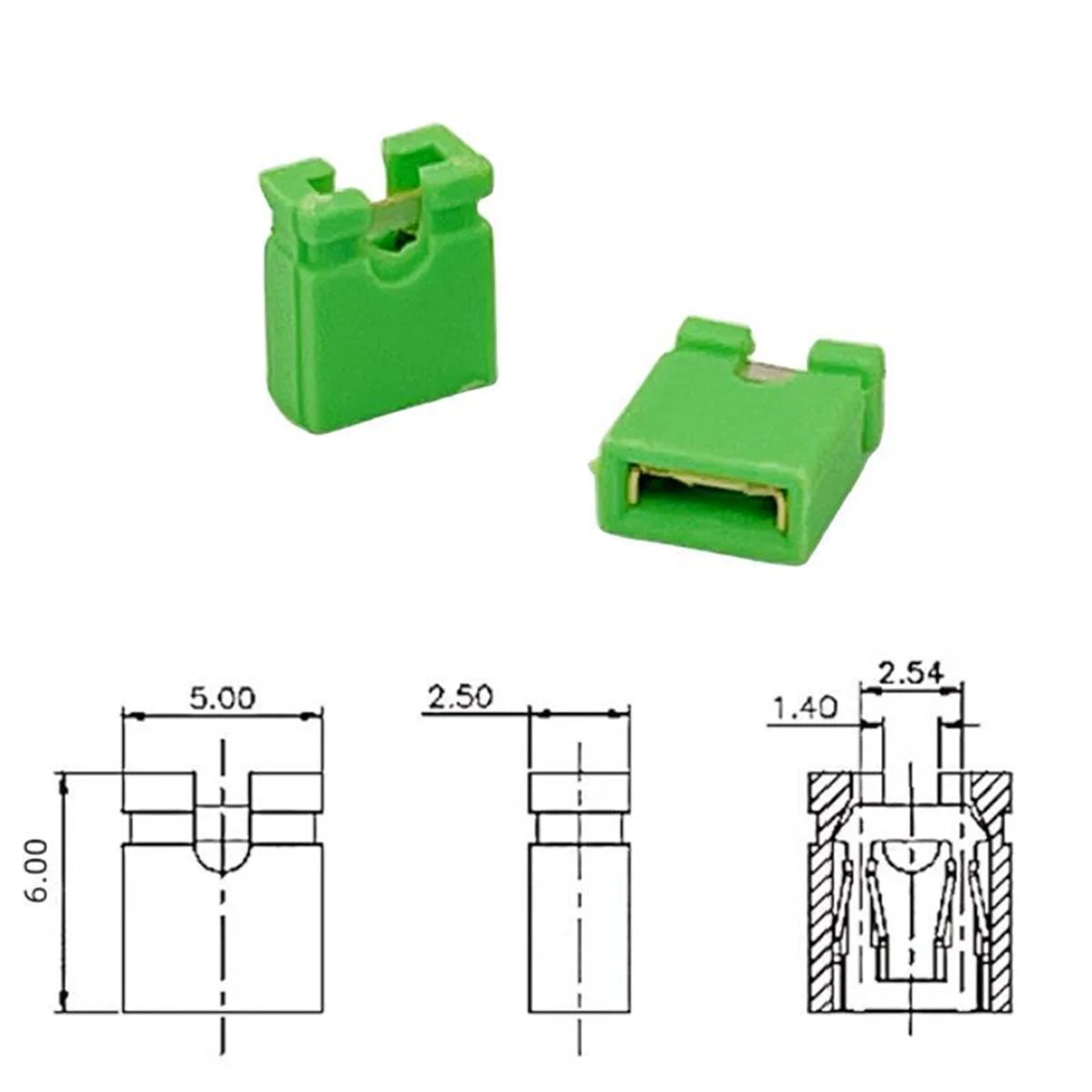 2000PCS/Bag Colorful 2.54mm Standard Computer Jumper Blocks Connector Short Circuit Block Hat Pin Head for Electronic Components Peaceful Pleasures Health and Wellness