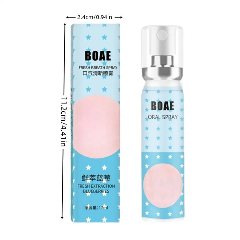 2pcs Blueberry Oral Spray Cartoon 17ml Portable Breath Freshener Spray with Long-Lasting Fragrance Peaceful Pleasures Health and Wellness