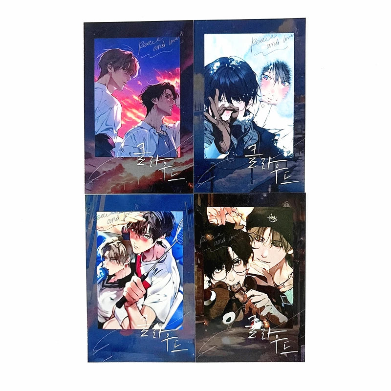 4- Korean BL Manhwa Photocards Baek Cirrus Yeon Skylar Couple