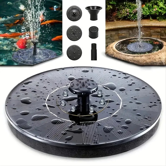 Circular Solar Fountain Pump Outdoor Swimming Pool Mini Floating Peaceful Pleasures Health and Wellness