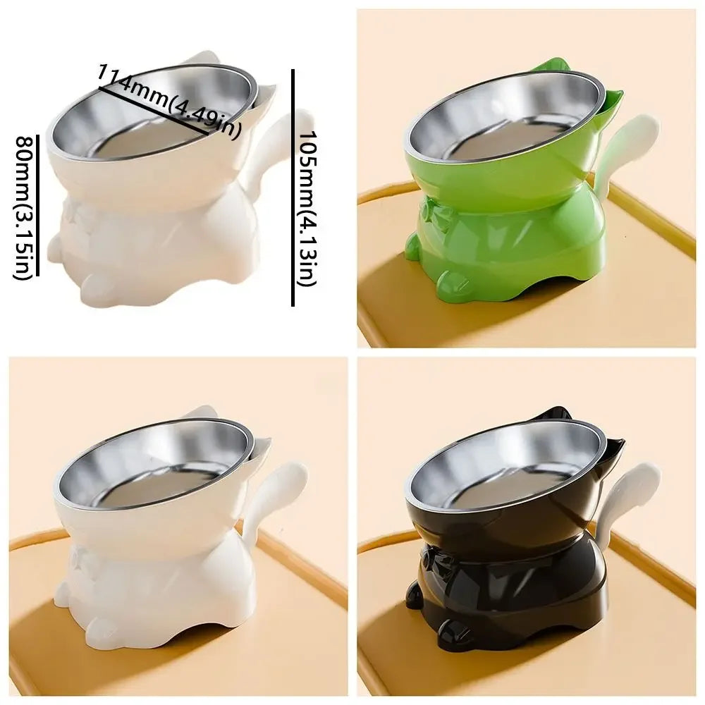 Elevated Cat & Dog Bowl – Anti-Spill Stainless Steel Pet Bowl