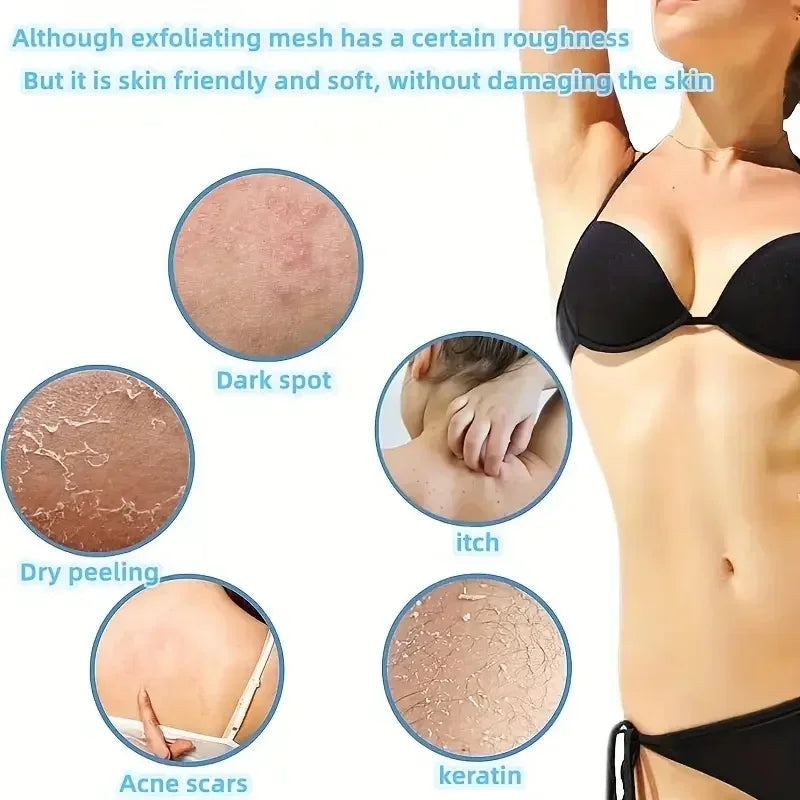 African Exfoliating Mesh Bath Scrub Loofah – Double-Sided