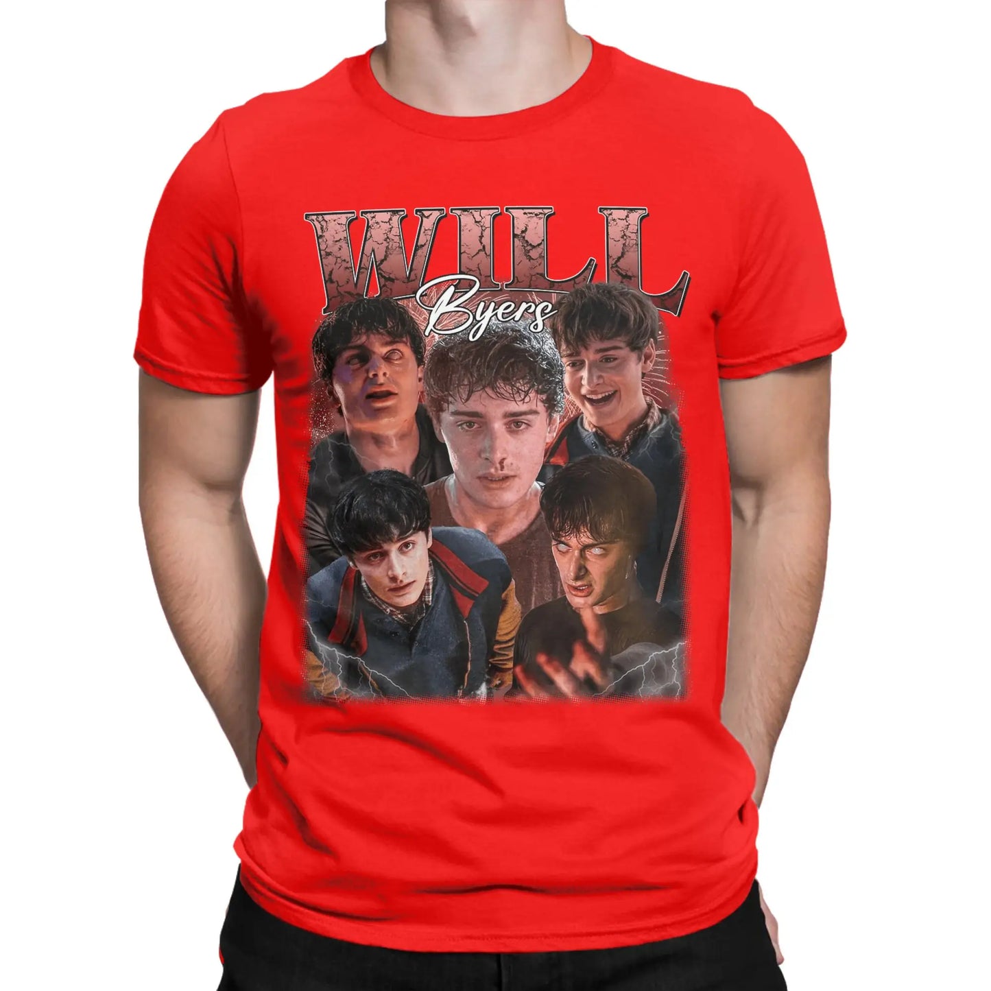 Men's Will Byers T Shirts TV Show 100% Cotton Clothes Vintage Short Sleeve O Neck Tee Shirt Gift Idea T-Shirts Peaceful Pleasures Health and Wellness Red 4XL