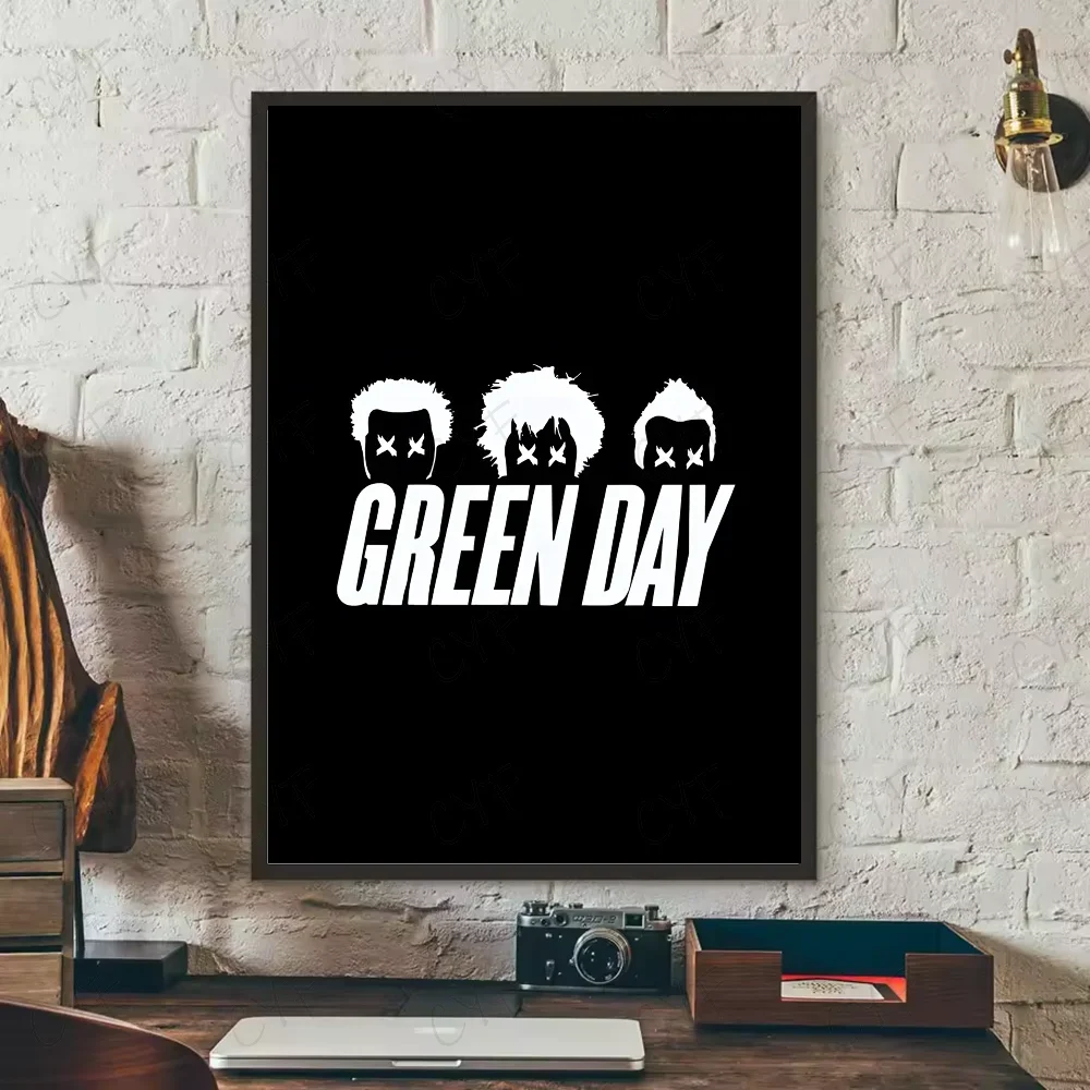 Green Day Vintage Retro Canvas Poster | Rock Band Wall Art