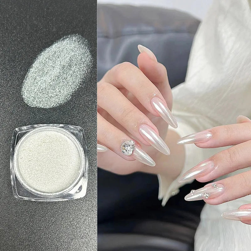 Icy Aurora Holographic Nail Glitter Powder | Polarizing Shine 1g