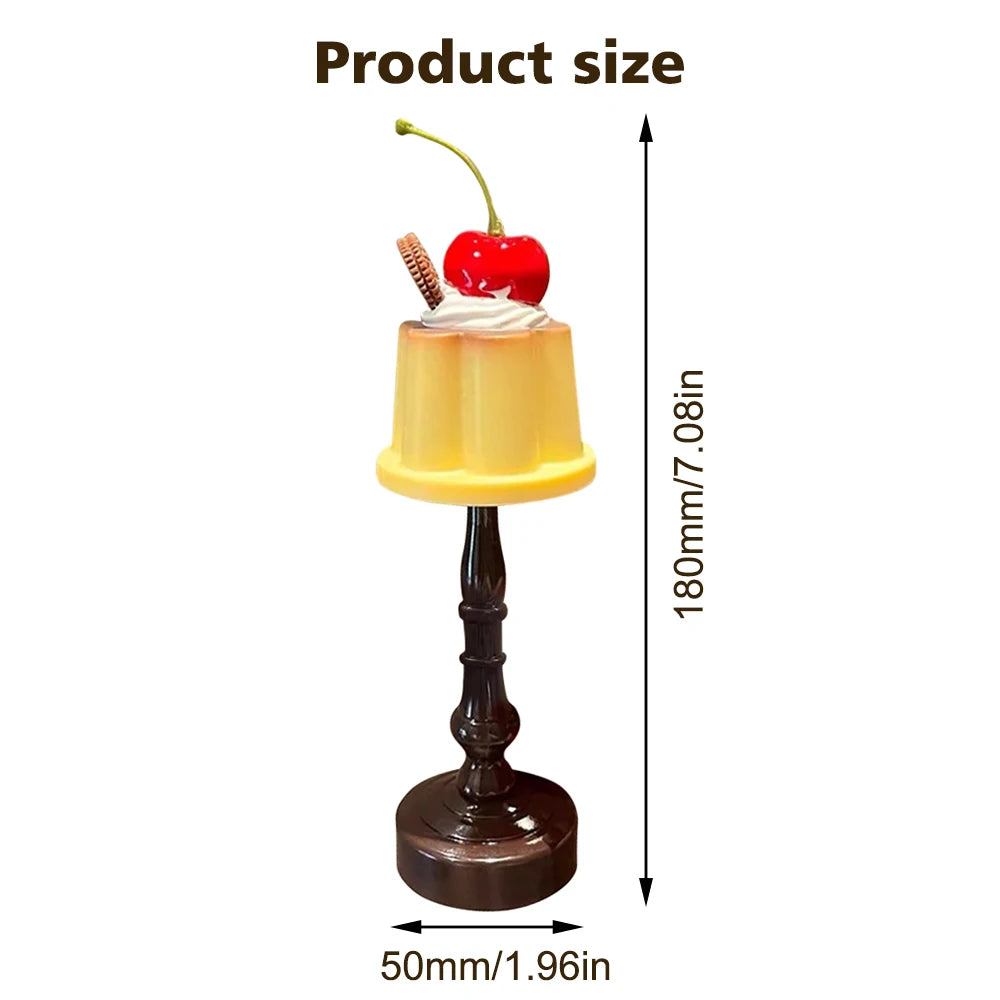 Pudding Nightlight Atmosphere Bedroom Decoration Desktop Sleep Decoration High Beauty Cute Gadgets Girl Gift LED Desk Lamp New Peaceful Pleasures Health and Wellness YELLOW