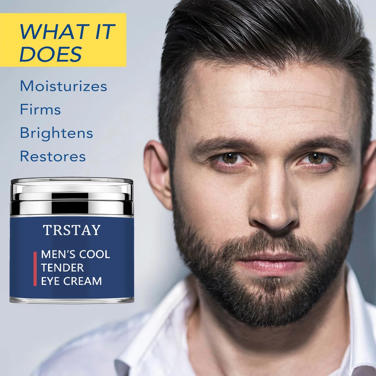 Men's Eye Cream, Eye Cream for Dark Circles and Puffiness, Anti-aging Caffeine Eye Cream for Men, Peaceful Pleasures Health and Wellness