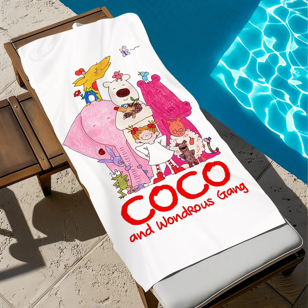 Cartoon CoCo Quick-Dry Beach Towel | Soft Pool & Travel Towel Quick-Dry Beach Towel Peaceful Pleasures Health and Wellness z3 STJ150x180CM