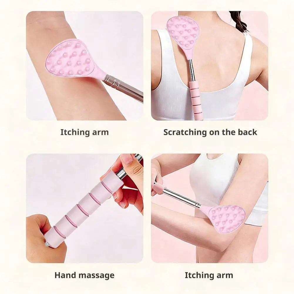 Extendable Cactus Back Scratcher With Two Size Spikes Retractable One Hand Itch Stick For Men Women Portable Point Massager Peaceful Pleasures Health and Wellness