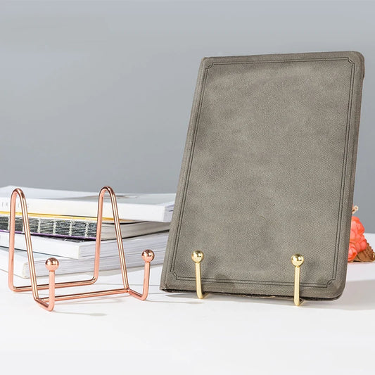 3Pcs Metal Display Easel Stand Holder for Pictures Photos Plates Artwork Tabletop Decorative Dish Frame Home Decor Peaceful Pleasures Health and Wellness