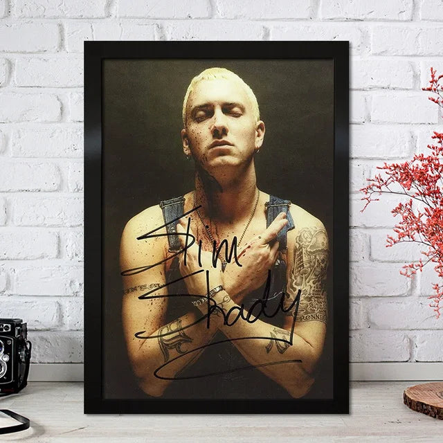 Super Rapper Eminems Posters and Prints Great Rap Singer Canvas Painting Music Star Wall Art Picture for Bedroom Home Decor Peaceful Pleasures Health and Wellness A17 40X50CM