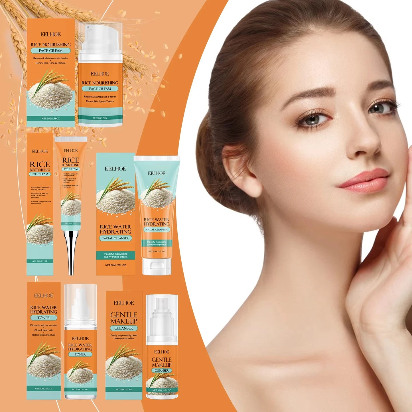 Rice Skincare 5-in-1 Set – Brighten, Hydrate & Glow
