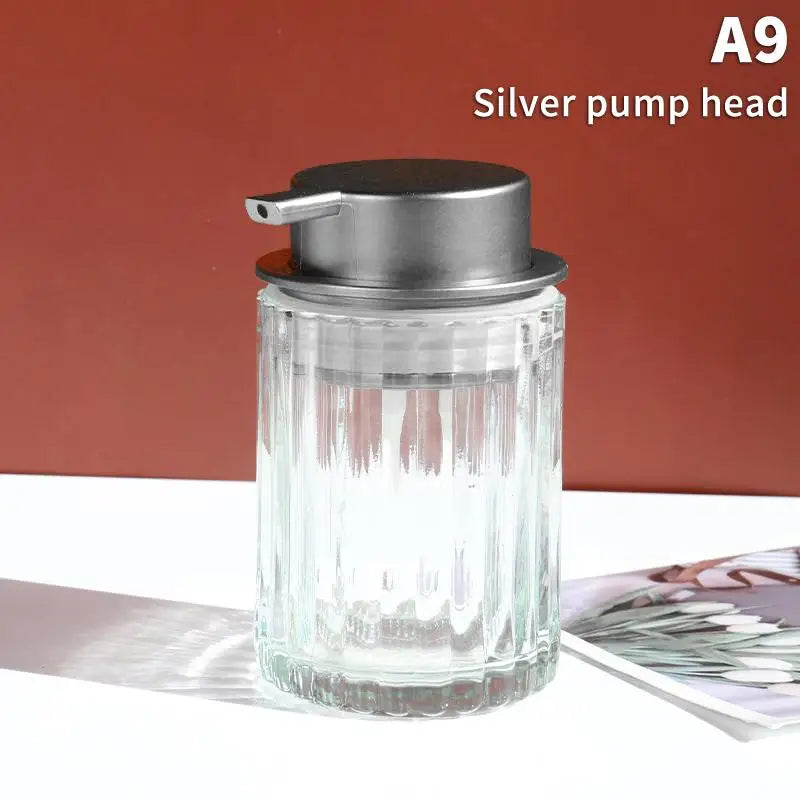 Glass Foaming Soap Dispenser | Stylish Countertop Pump Bottle