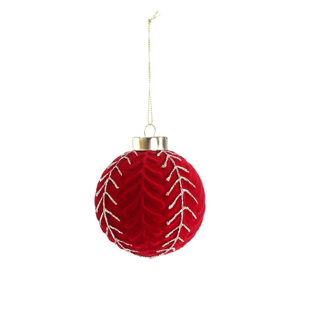 Velvet Christmas Ball Ornaments Set of 12 – Soft Flocked Décor