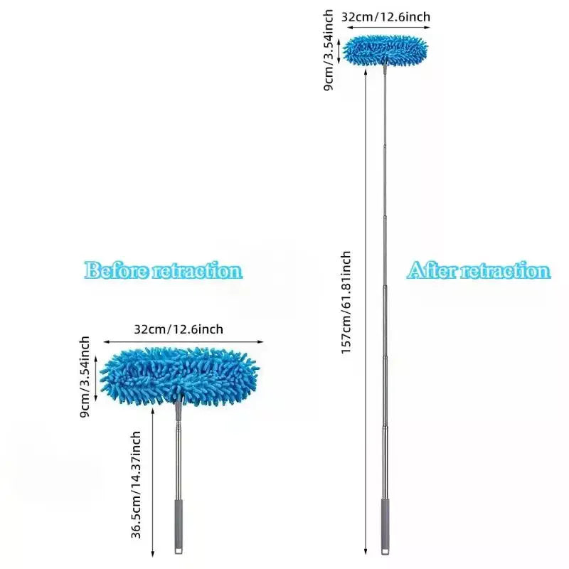 Telescopic Chenille Duster – Extendable Wand for High Ceilings
