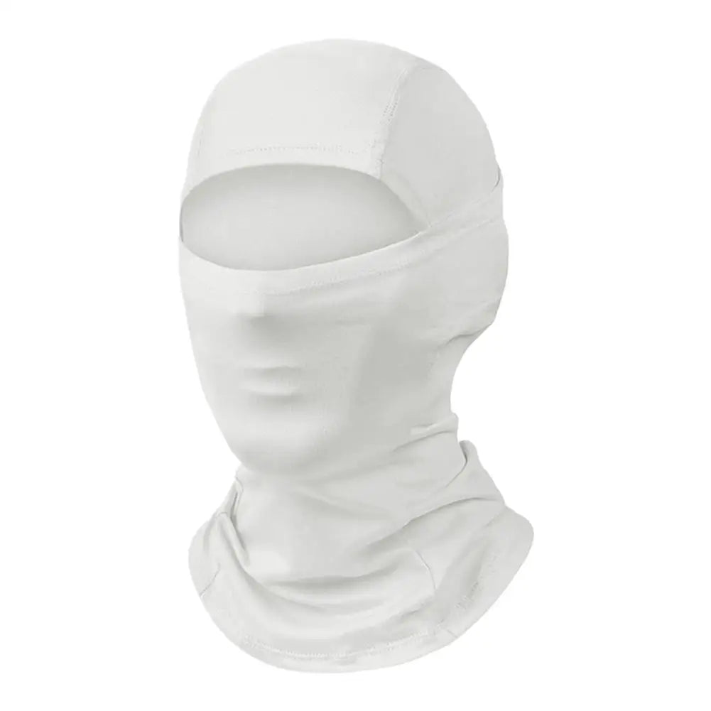 Full Face Mask for Men Women Camouflage Motorcycle Balaclava Quick Dry Cycling Headwear Fishing Skiing Sun Hood Hat 10 Colors Peaceful Pleasures Health and Wellness White