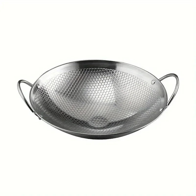 29cm Honeycomb Non-Stick Stainless Steel Skillet with Handle