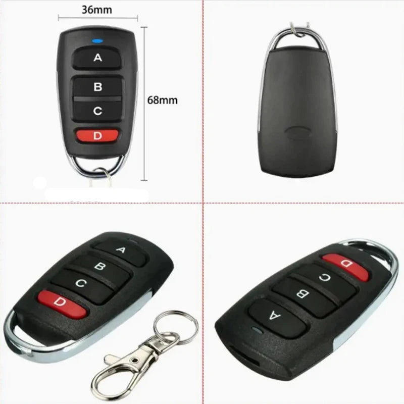 433MHz 4-key Copy Remote Control for Garage Door Access Control Door Barrier Gate Remote Wireless Control Intelligent Control Peaceful Pleasures Health and Wellness