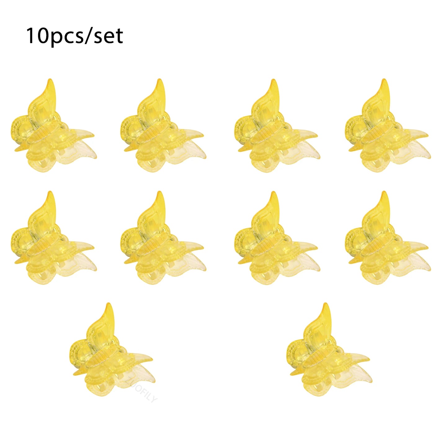 10-Pack Butterfly Hair Claw Clips | Gradient Mini Barrettes for Girls